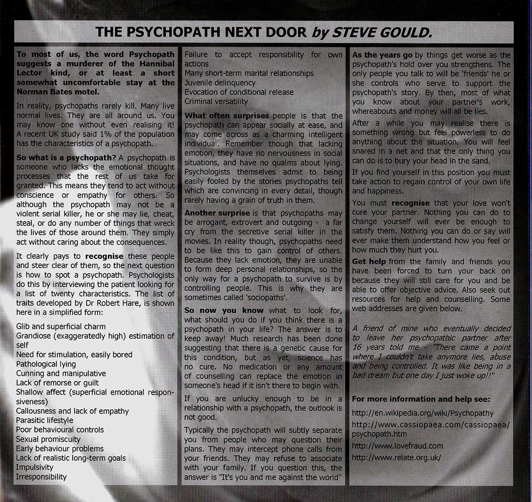 The Psychopath Next Door